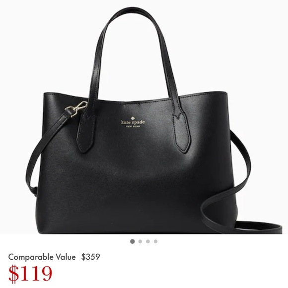 Black leather ♠️ kate spade handbag. Looks brand new! - Picture 8 of 8
